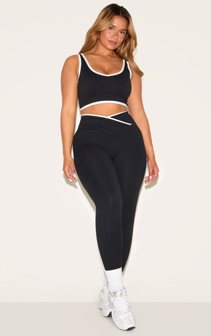 Conjunto Deportivo Negro Calzas & Top Mi tienda