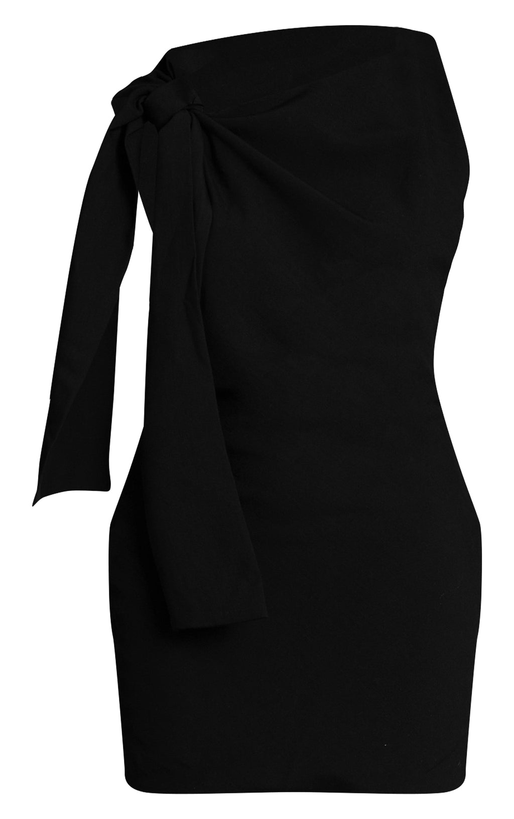 Vestido Mini Negro con Nudo Mi tienda