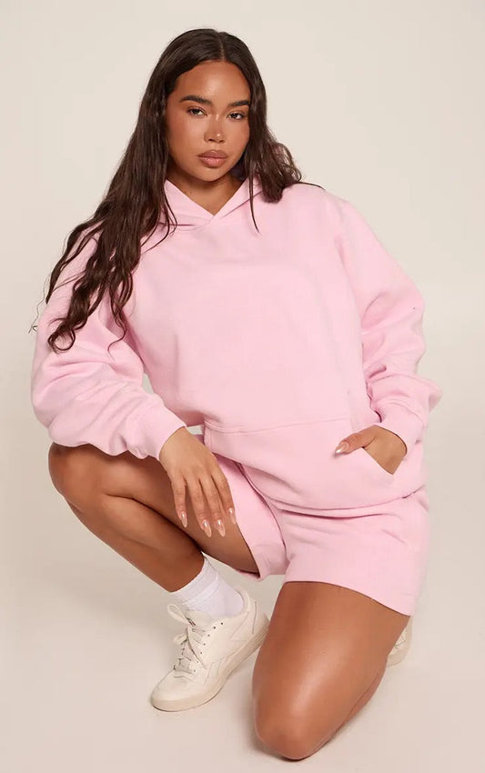 Polerón Rosado con Capucha Mi tienda