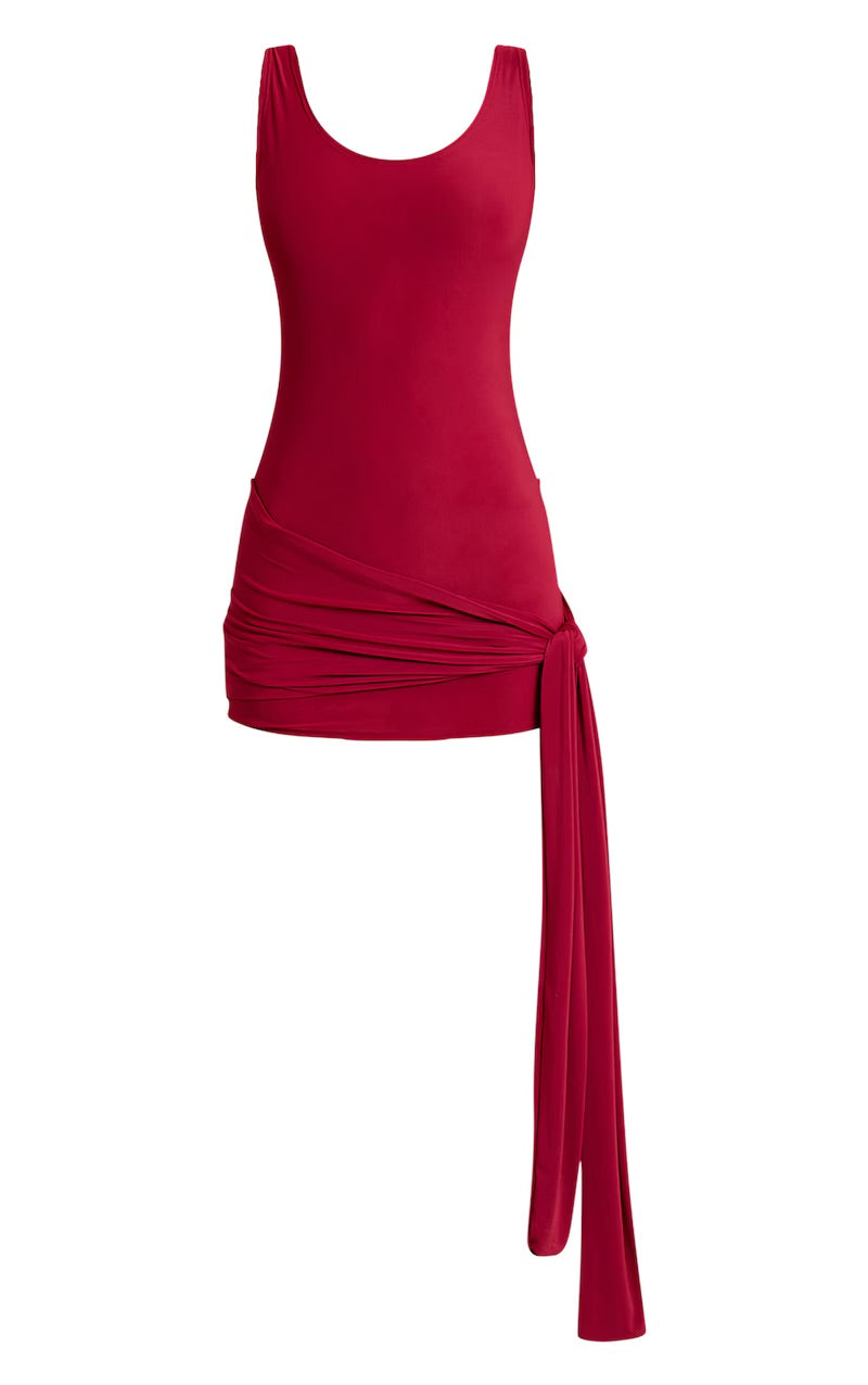 Vestido Mini Wine Wrap Mi tienda