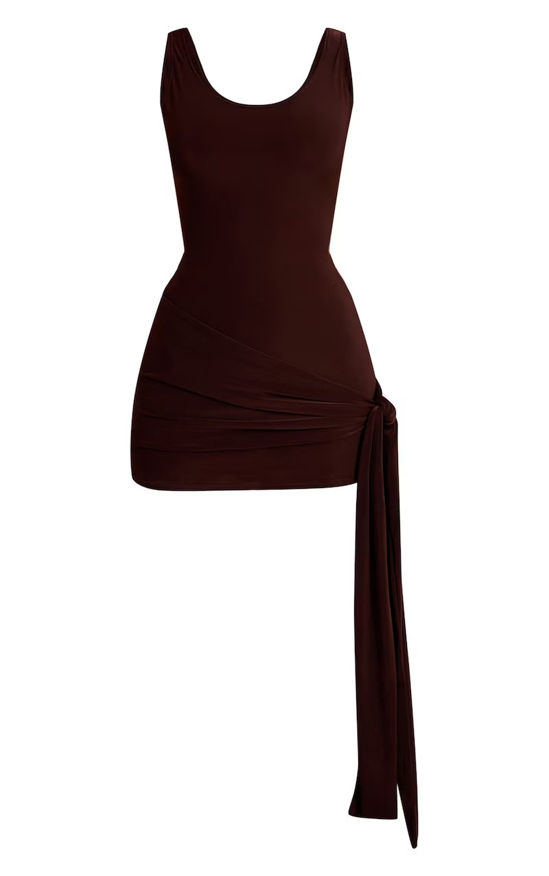 VESTIDO MINI CHOCOLATE SLINKY Mi tienda