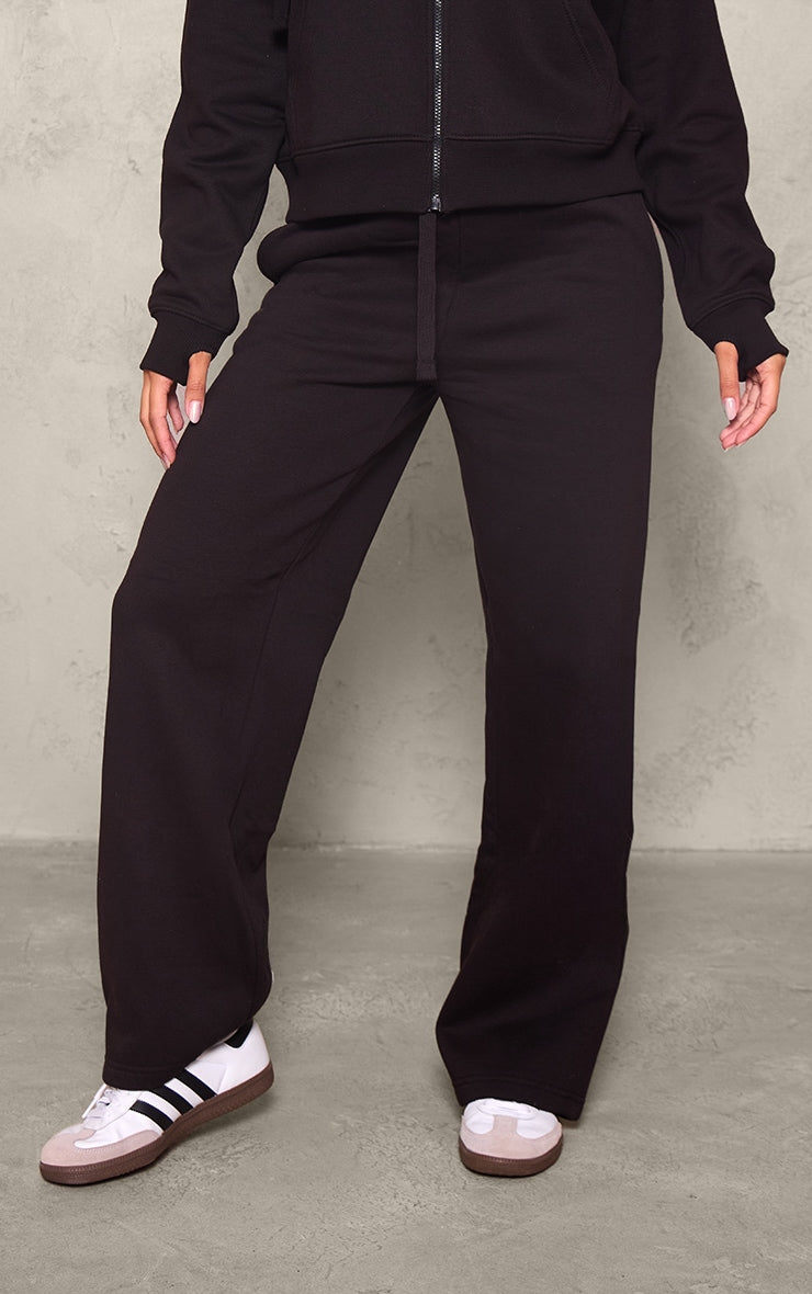 Pantalón Buzo Negro Recto Mujer 