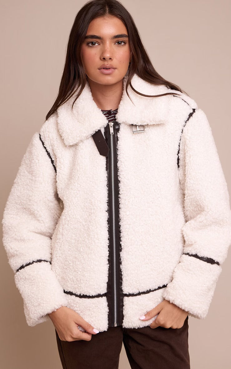 Abrigo Larga Chiporro Blanco Mi tienda