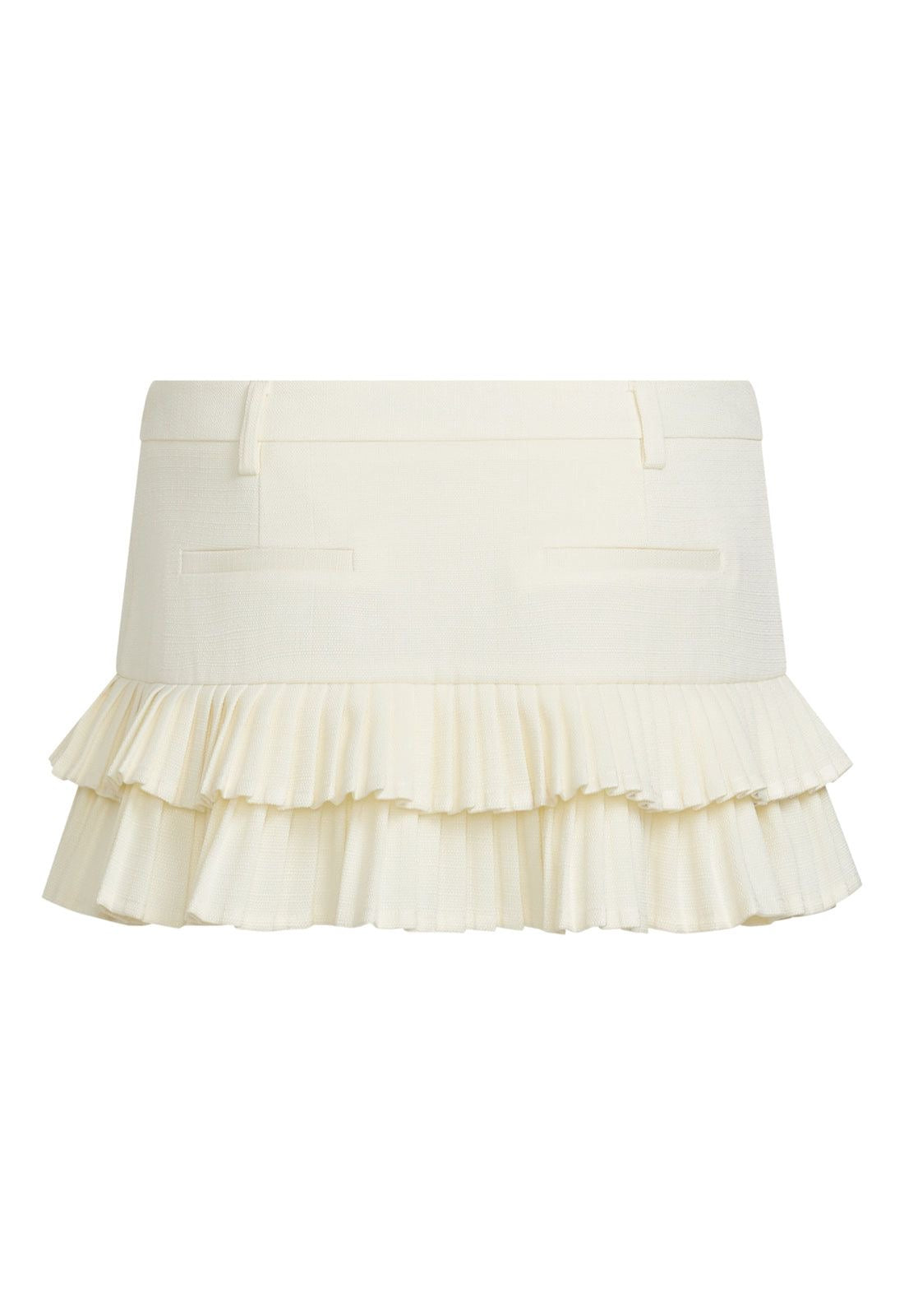 Falda Beige Dos Vuelos Texturizada Mi tienda
