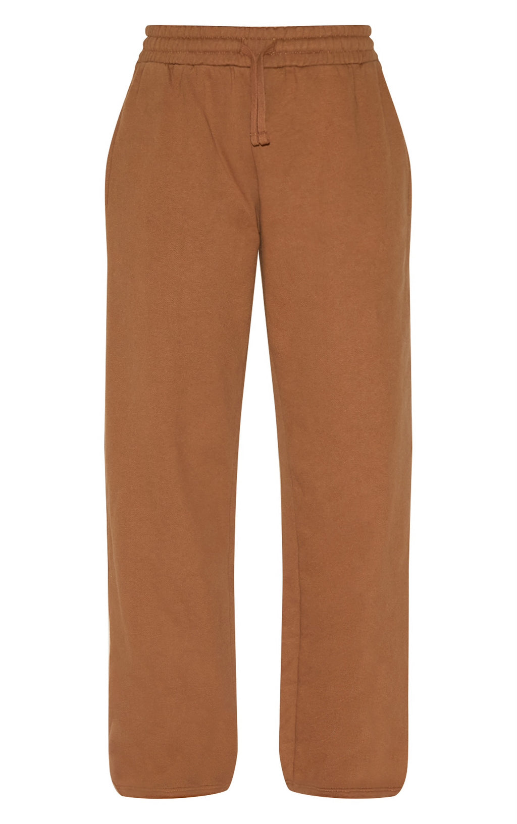 Pantalón Buzo Recto Café Claro Mujer Algodón
