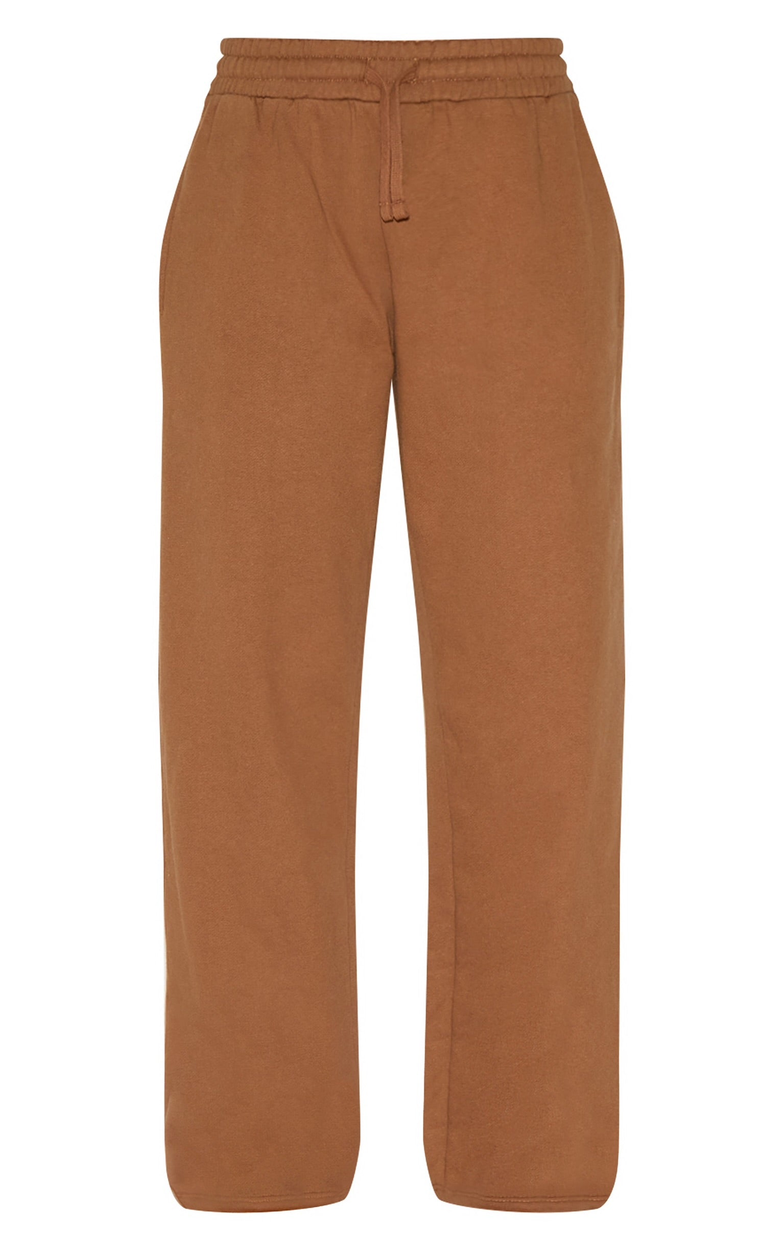 Pantalón Buzo Recto Café Claro Mujer Algodón