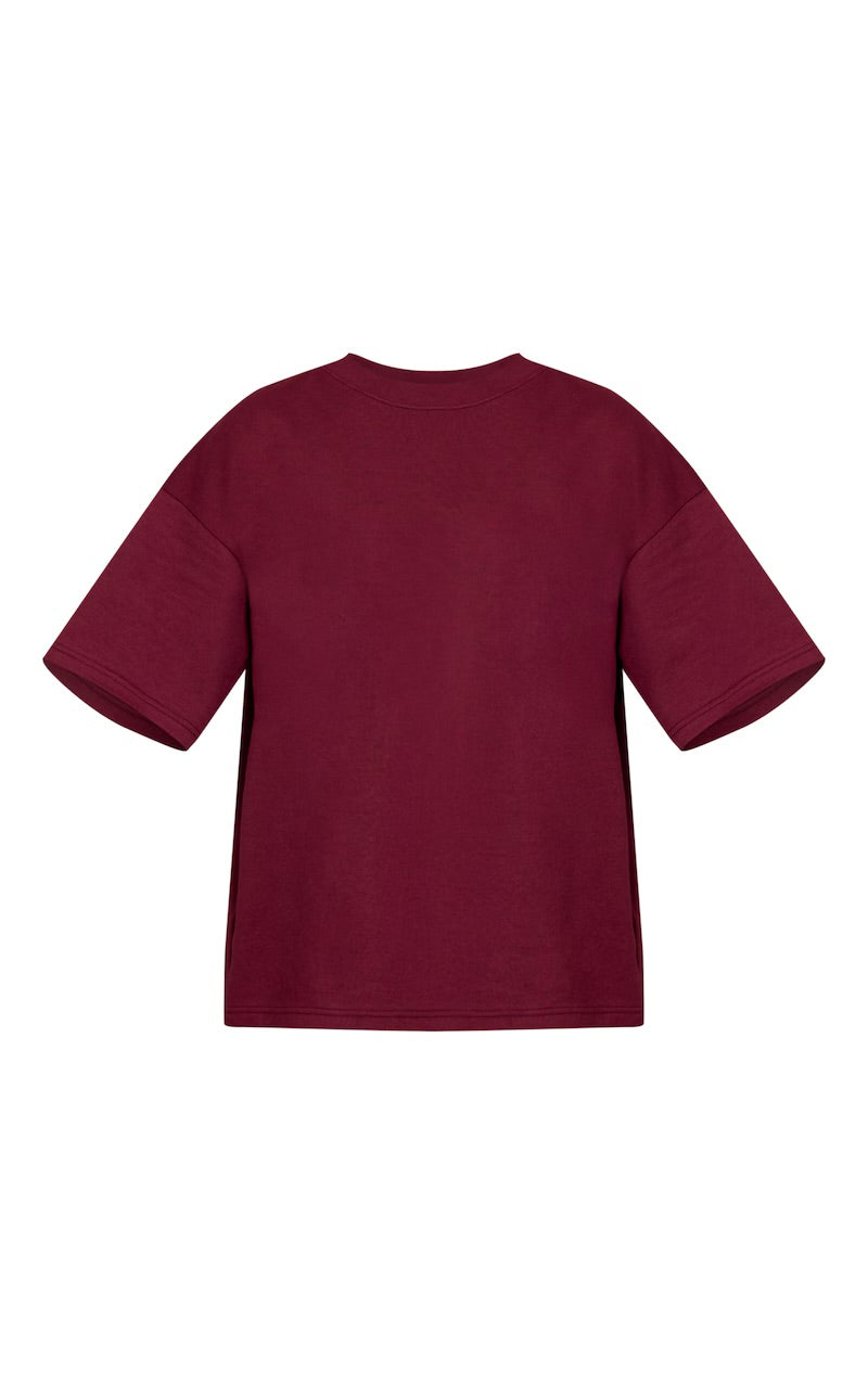 Polera Unisex Burdeo Algodón Mi tienda