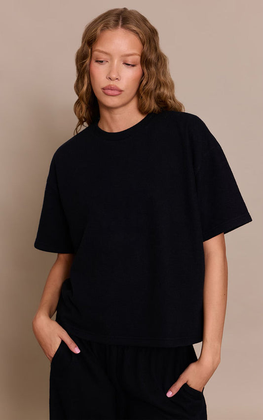 Polera Negra de Algodón Mi tienda