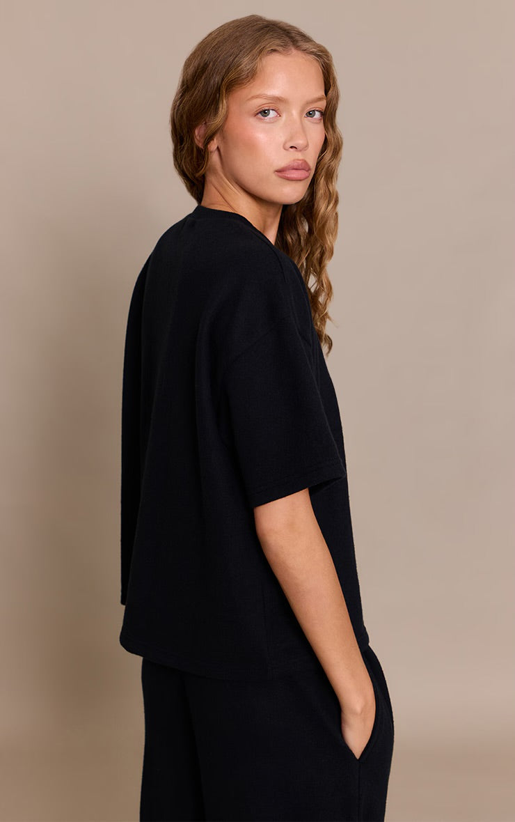 Polera Negra de Algodón Mi tienda