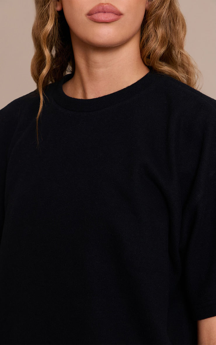 Polera Negra de Algodón Mi tienda