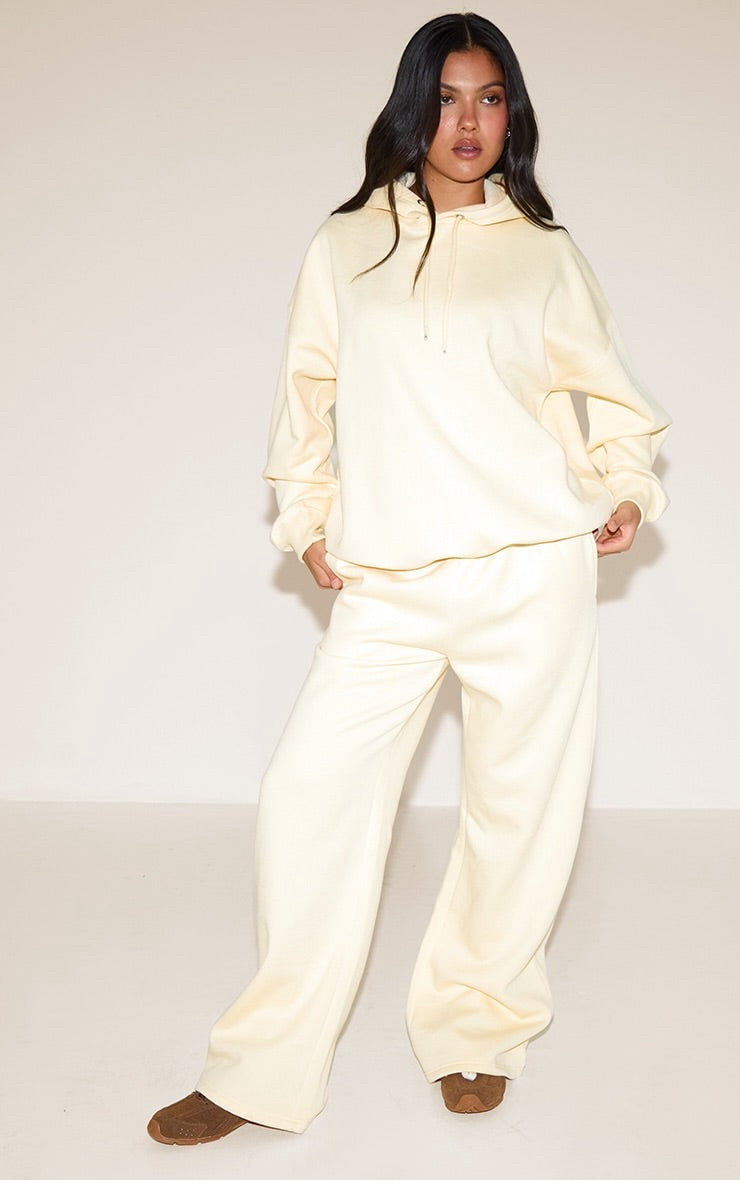Conjunto Buzo Amarillo Vainilla Polerón & Pantalón Recto