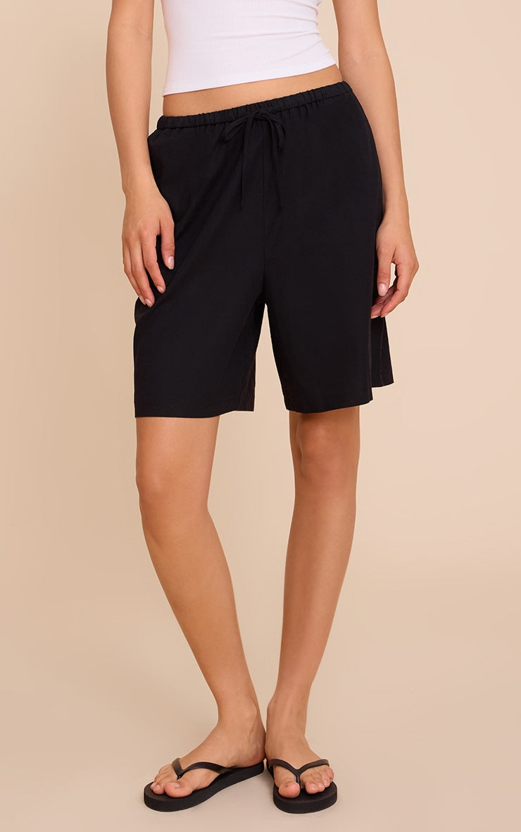 Short Unisex Largo Negro Algodón Mi tienda