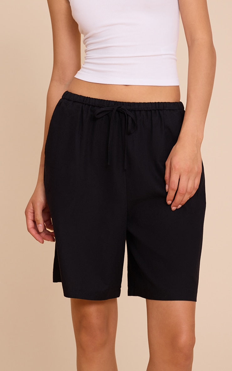 Short Unisex Largo Negro Algodón Mi tienda