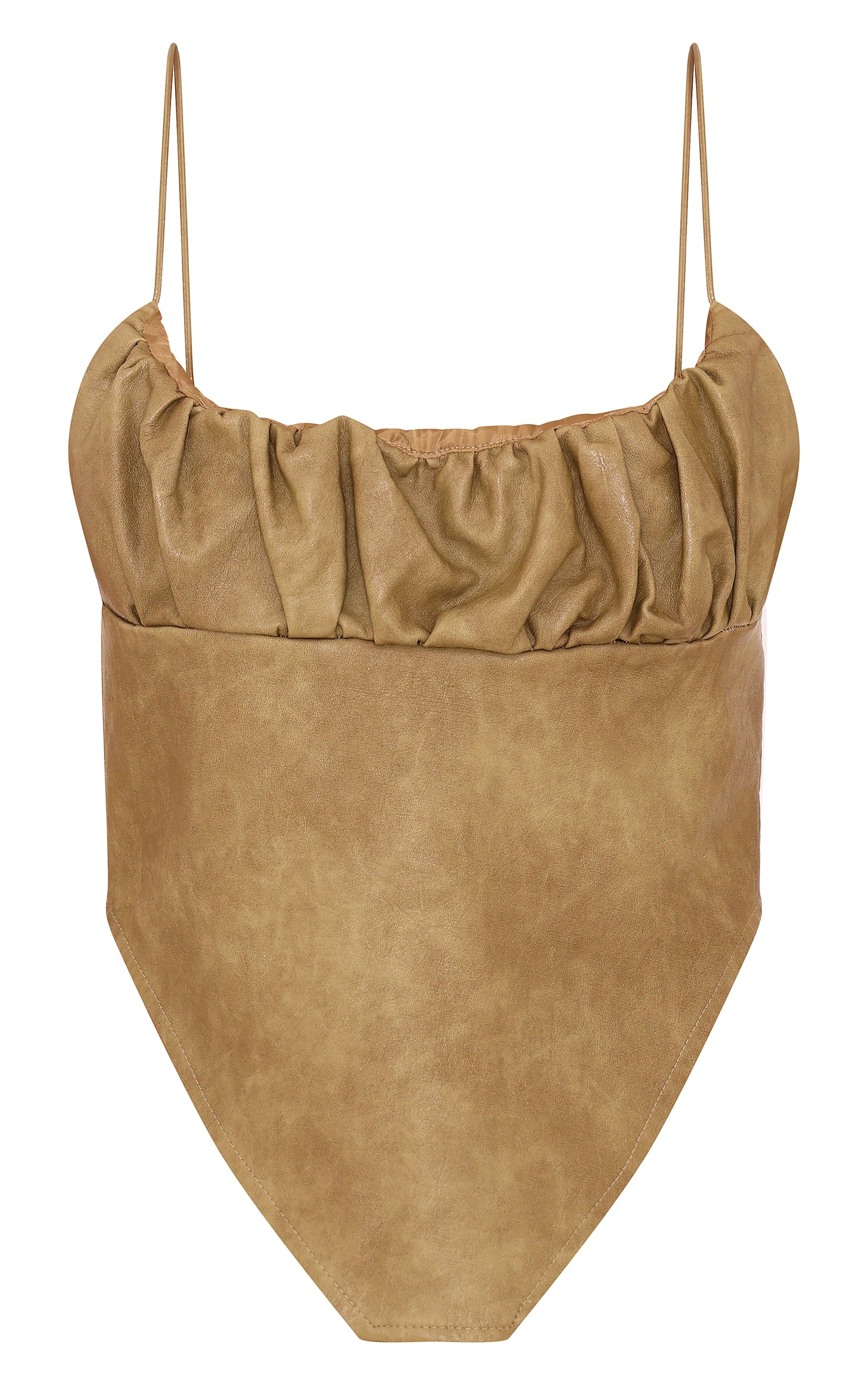 Top Cuero Verde Oliva Mi tienda