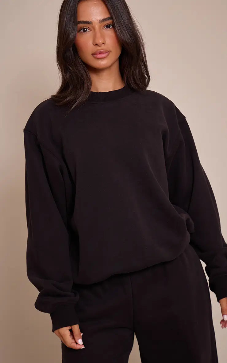 Polerón Polo Negro Algodón Mi tienda