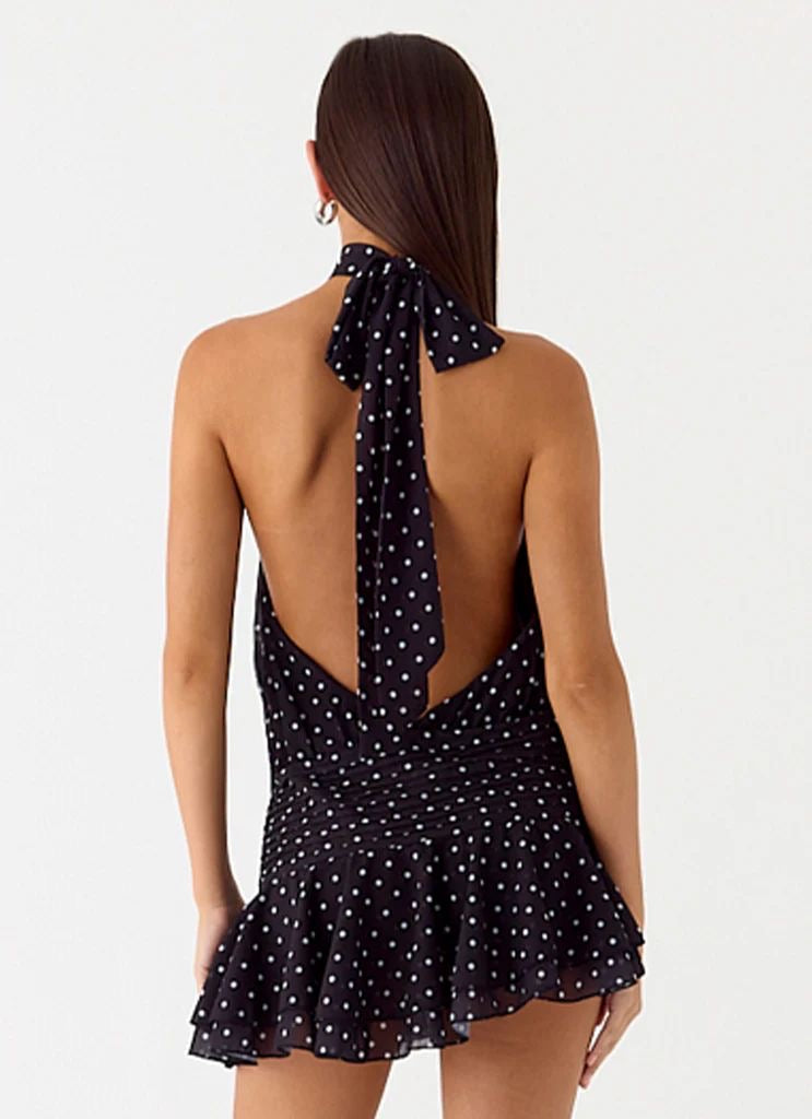 Vestido Mini Polka Dots Negro Mi tienda