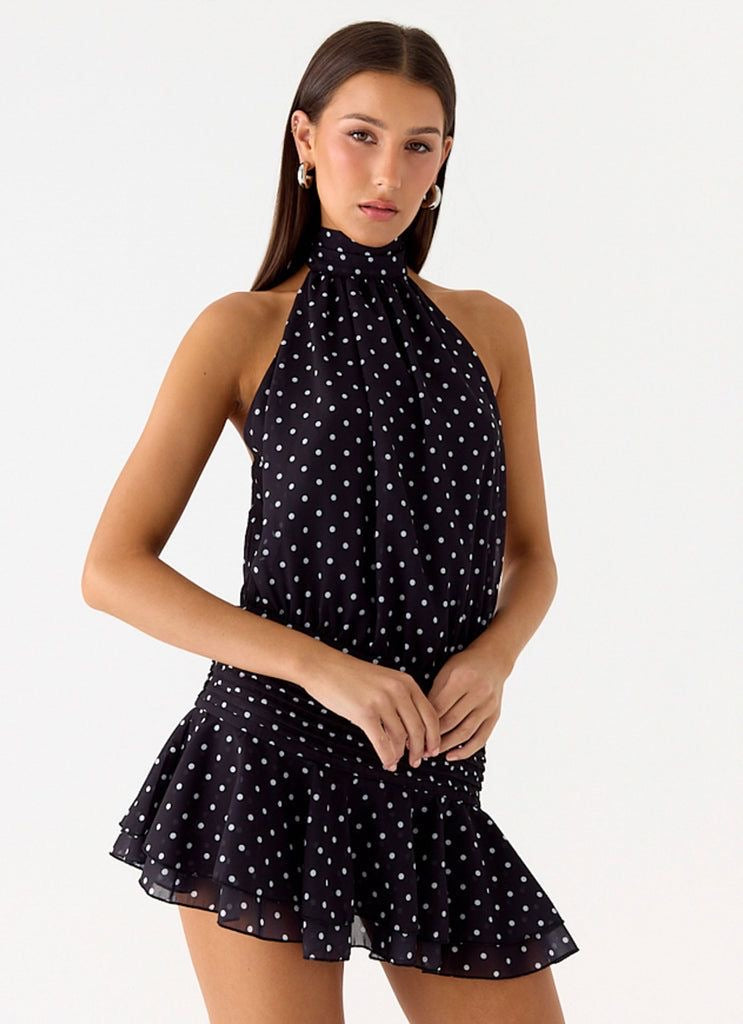 Vestido Mini Polka Dots Negro Mi tienda