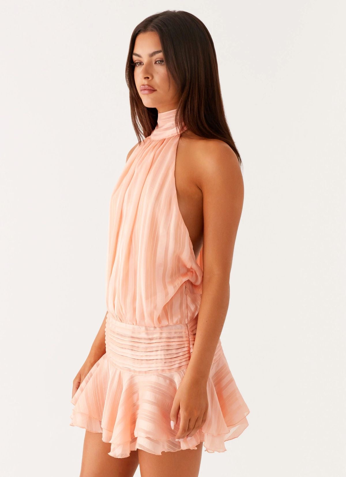 Vestido Mini Cuello Rosa Mi tienda