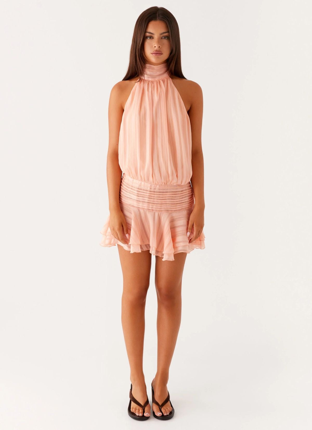 Vestido Mini Cuello Rosa Mi tienda