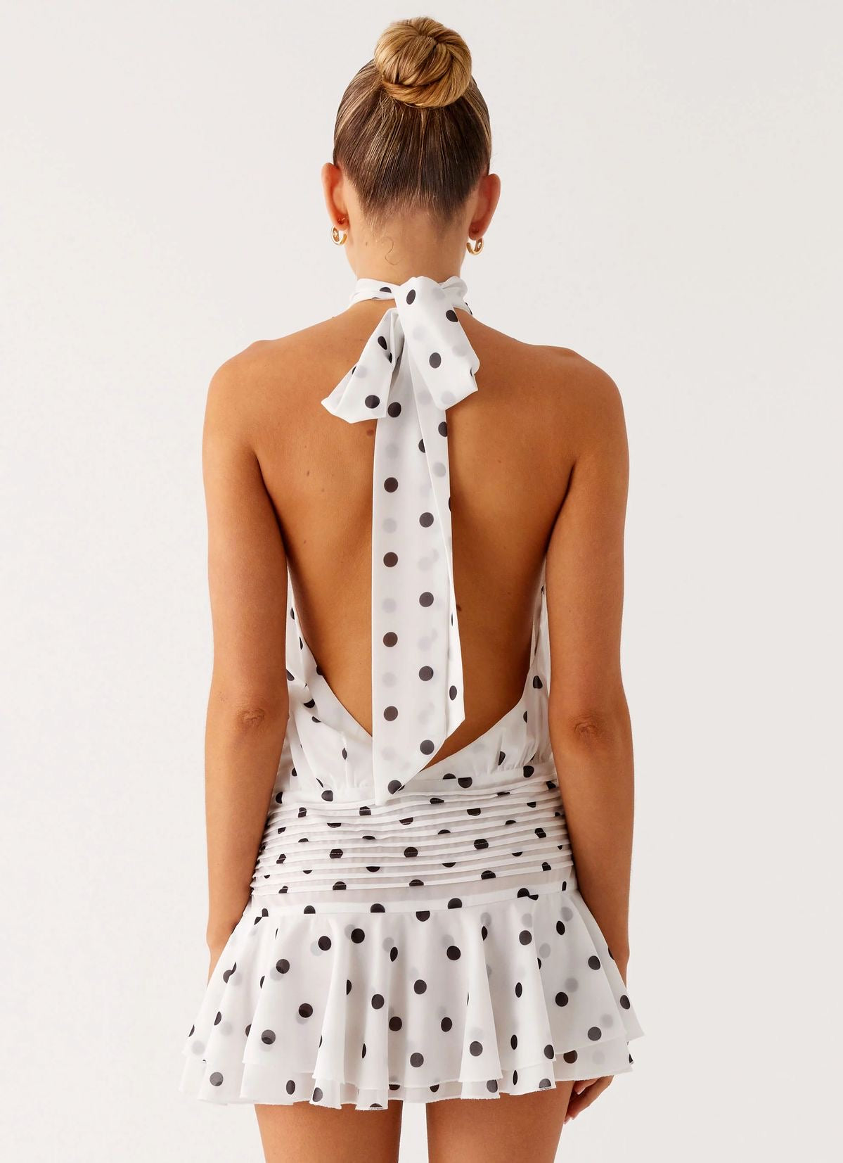 Vestido Mini Polka Dots Blanco Mi tienda