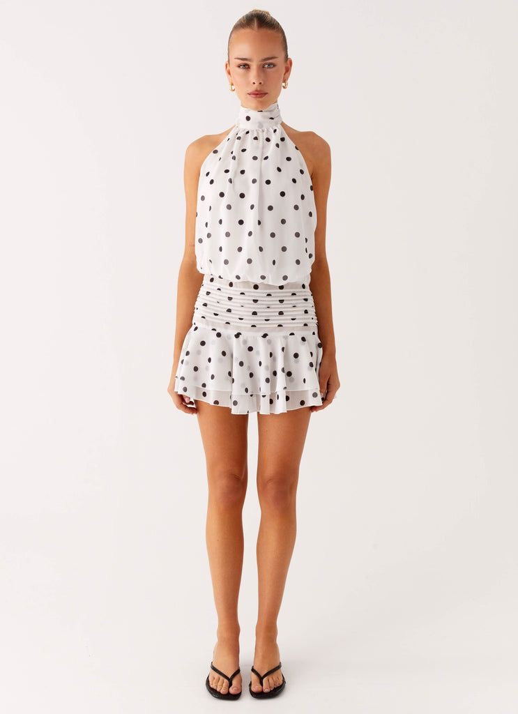 Vestido Mini Polka Dots Blanco Mi tienda