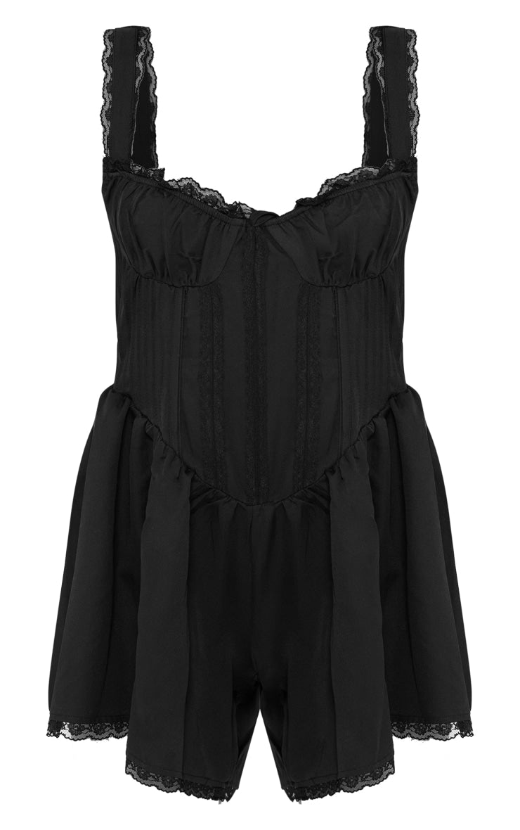 Top Bandeau Asimétrico Negro Mi tienda