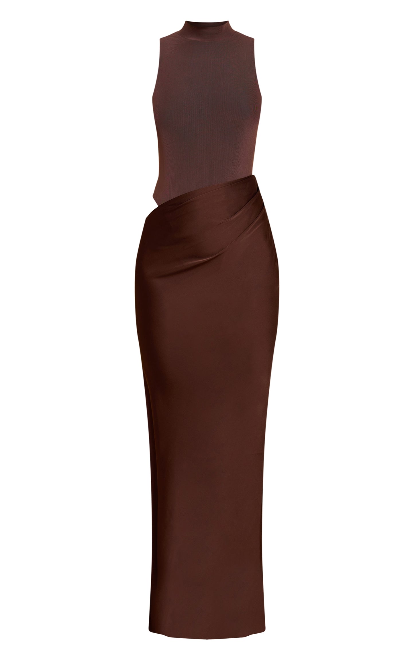 Vestido Maxi Café de Seda