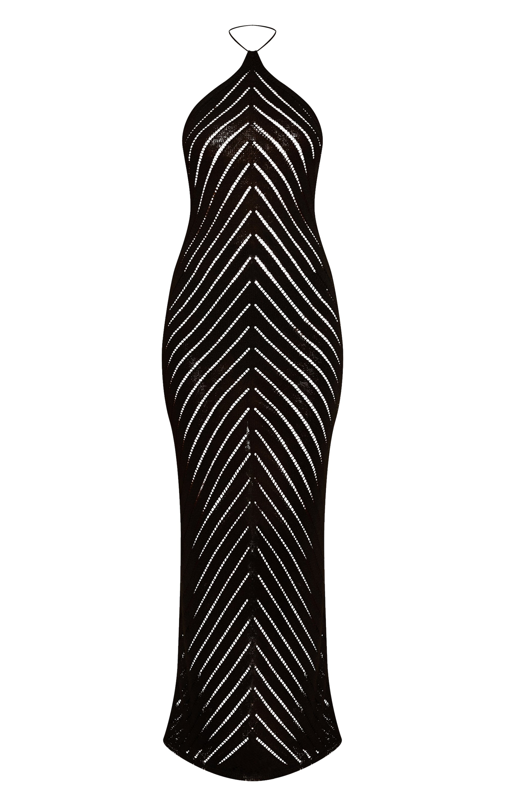 Vestido Tejido Espiga Negro