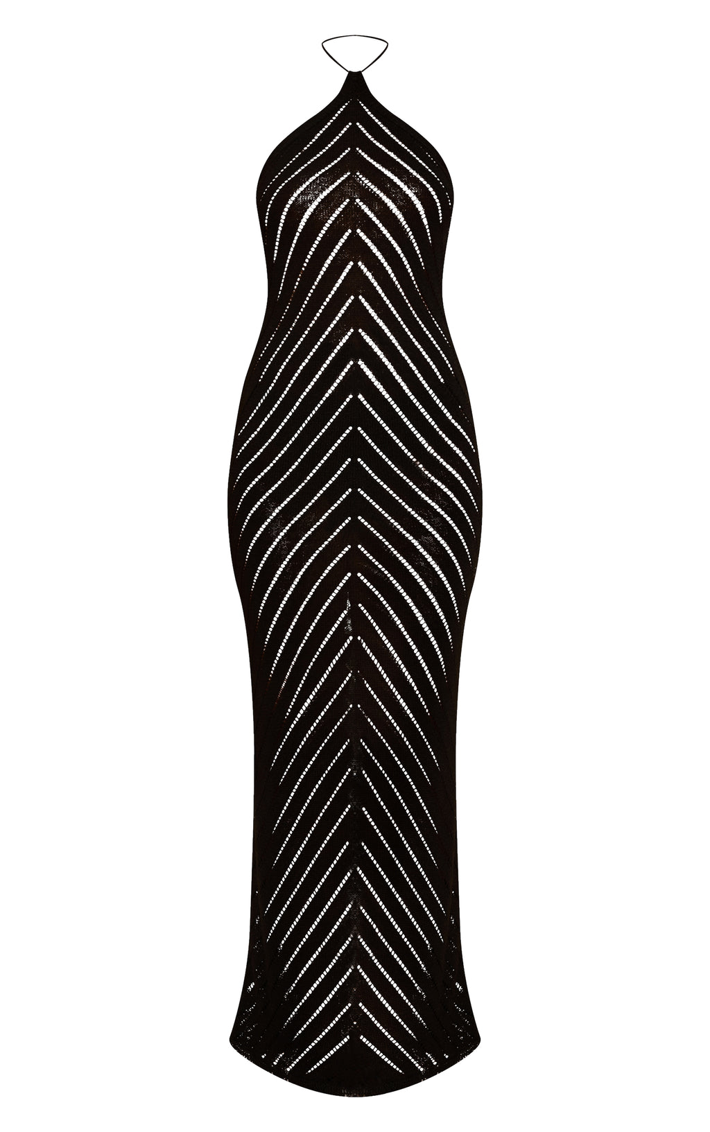 Vestido Tejido Espiga Negro