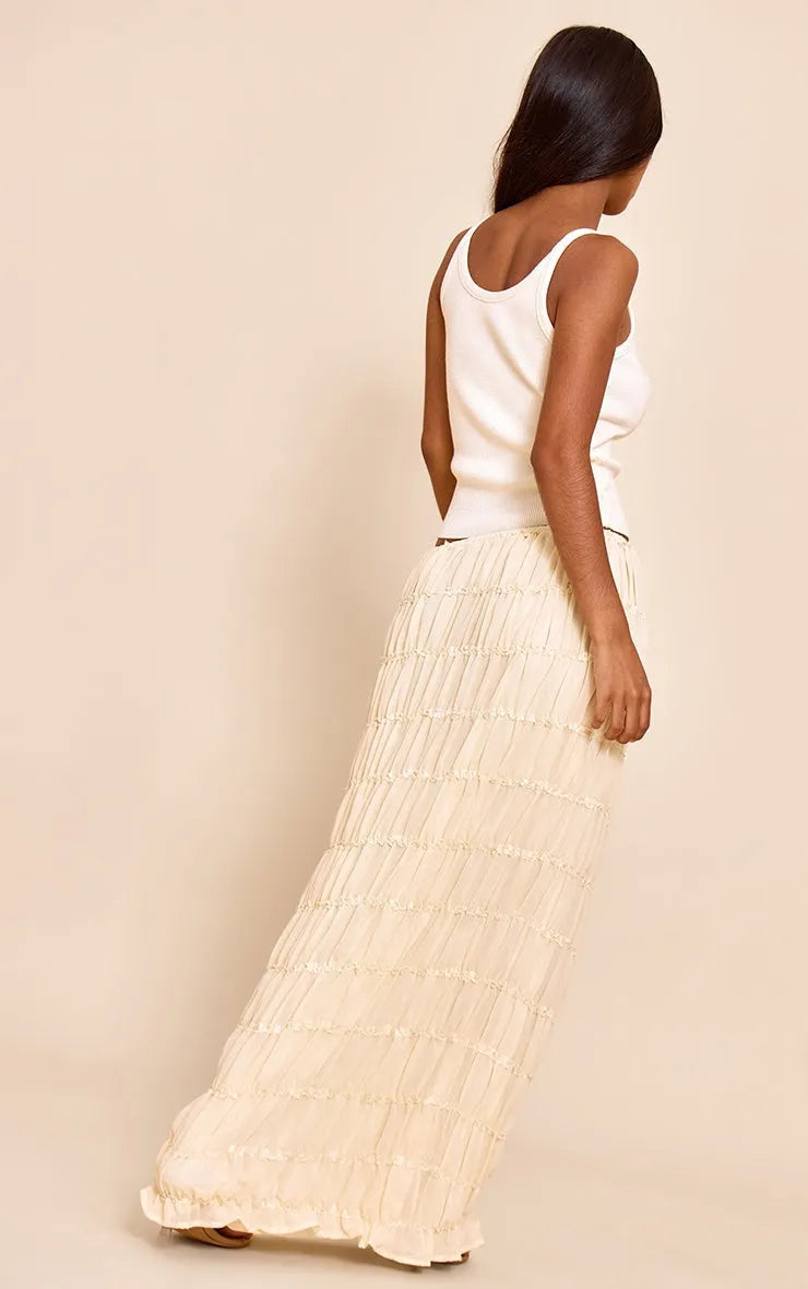 Falda Texturizada Máxima Crema Mi tienda