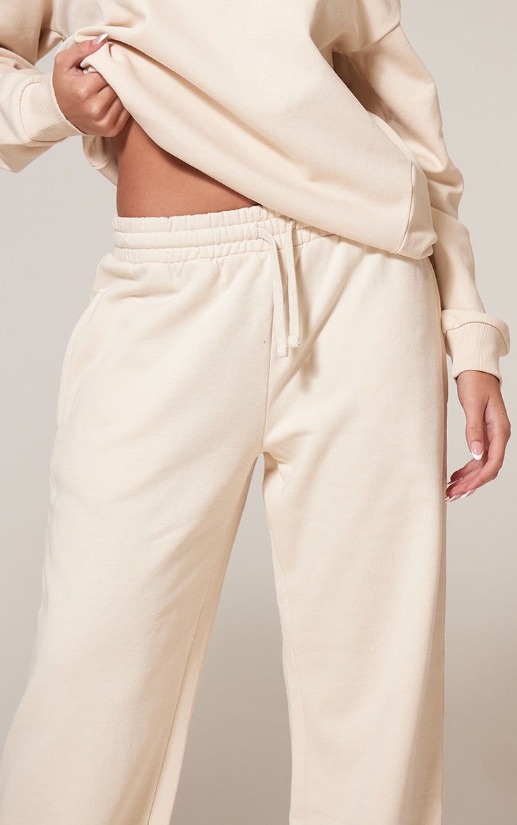 Pantalón Buzo Beige Algodón Mujer