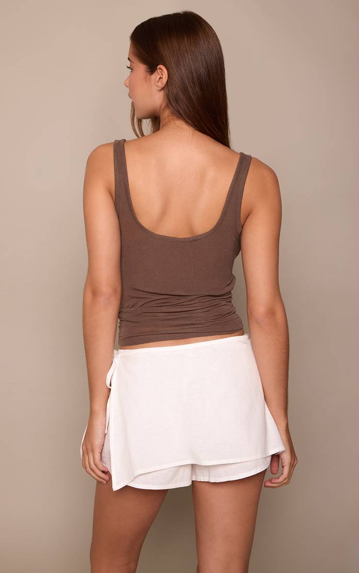 Falda Short Blanca con Amarres VELT