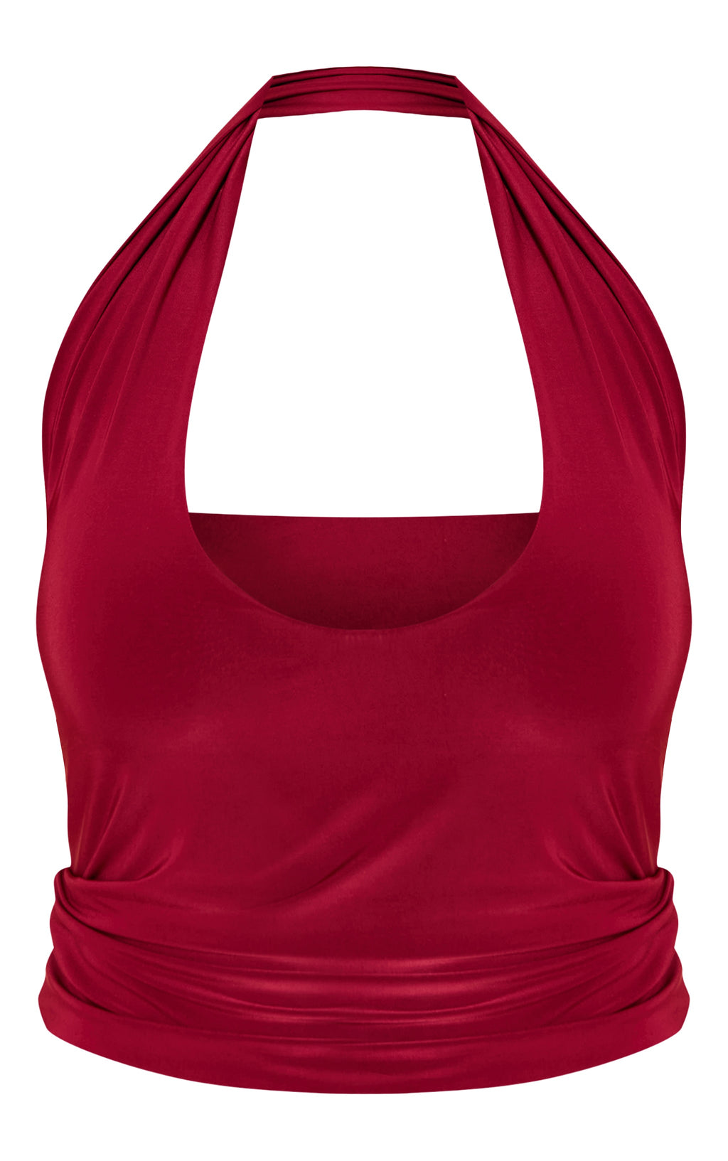 Top Halter Burdeo Mujer
