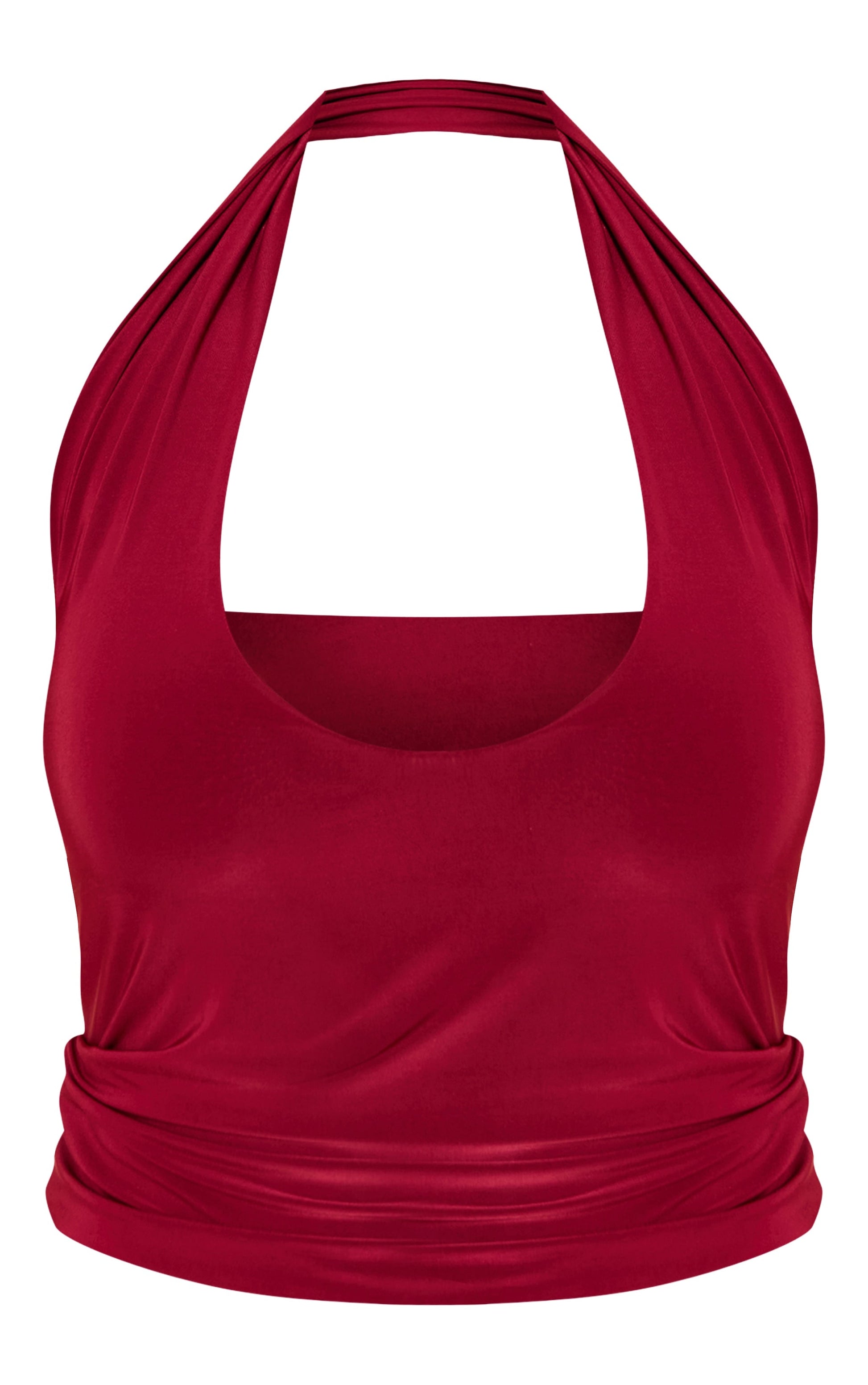 Top Halter Burdeo Mujer Mi tienda
