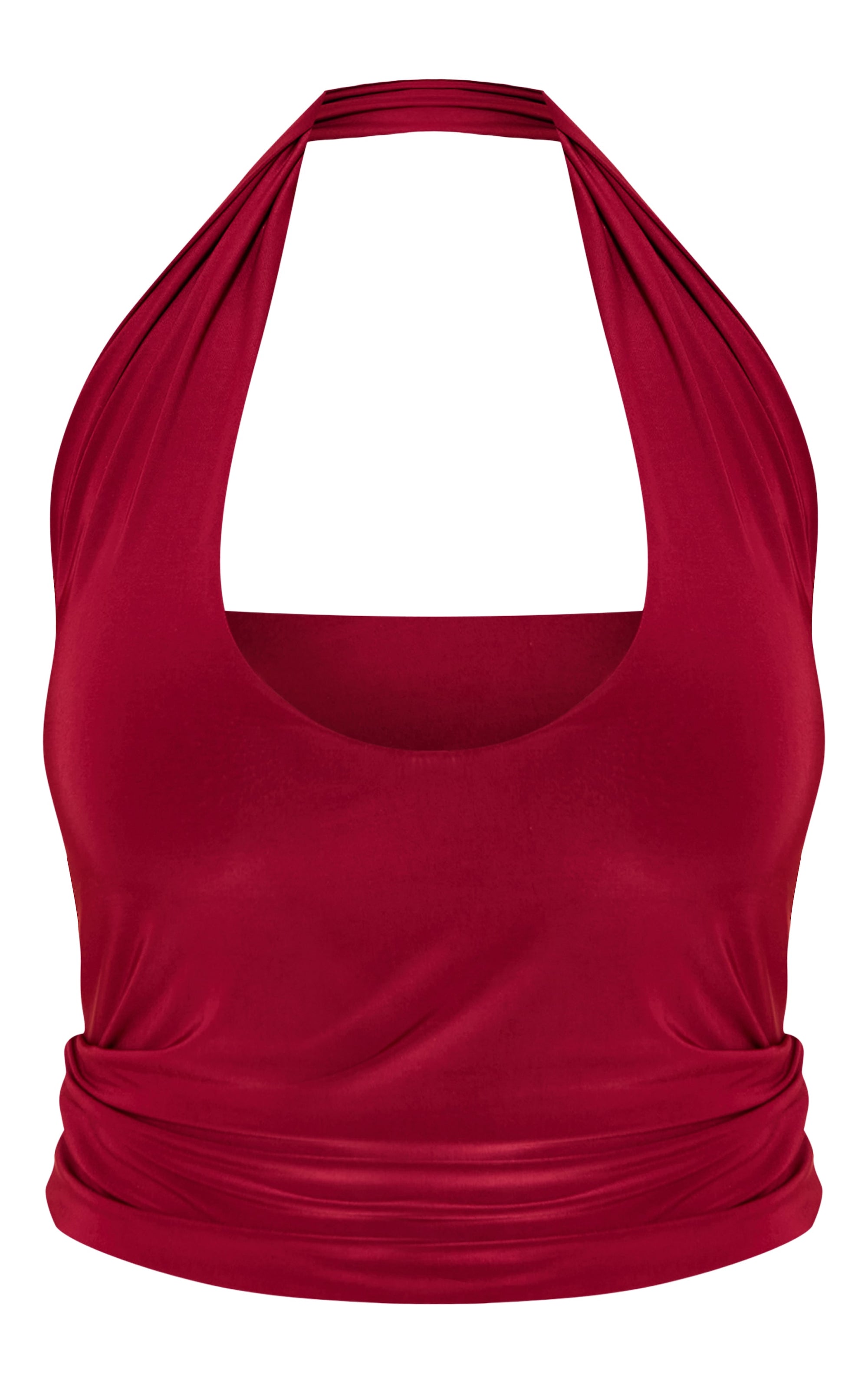 Top Halter Burdeo Mujer