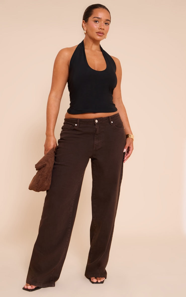 Top Halter Negro Mujer