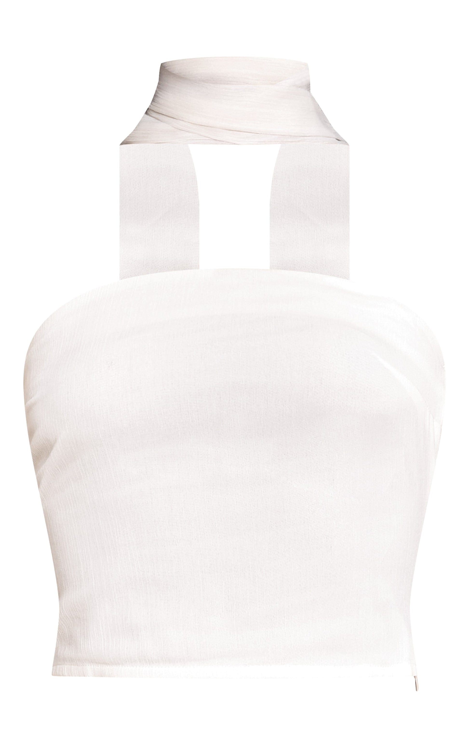 Top Bandeau Cuello Crema Mi tienda