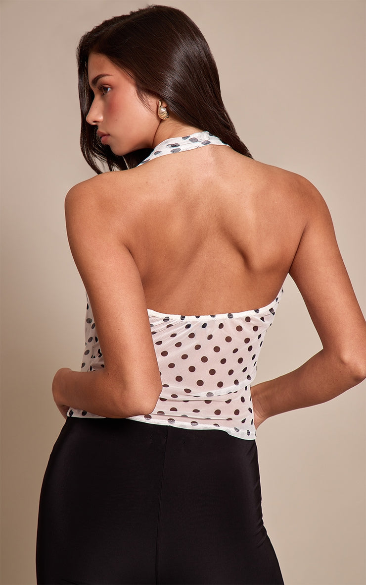 Top Largo Poldka White Mi tienda