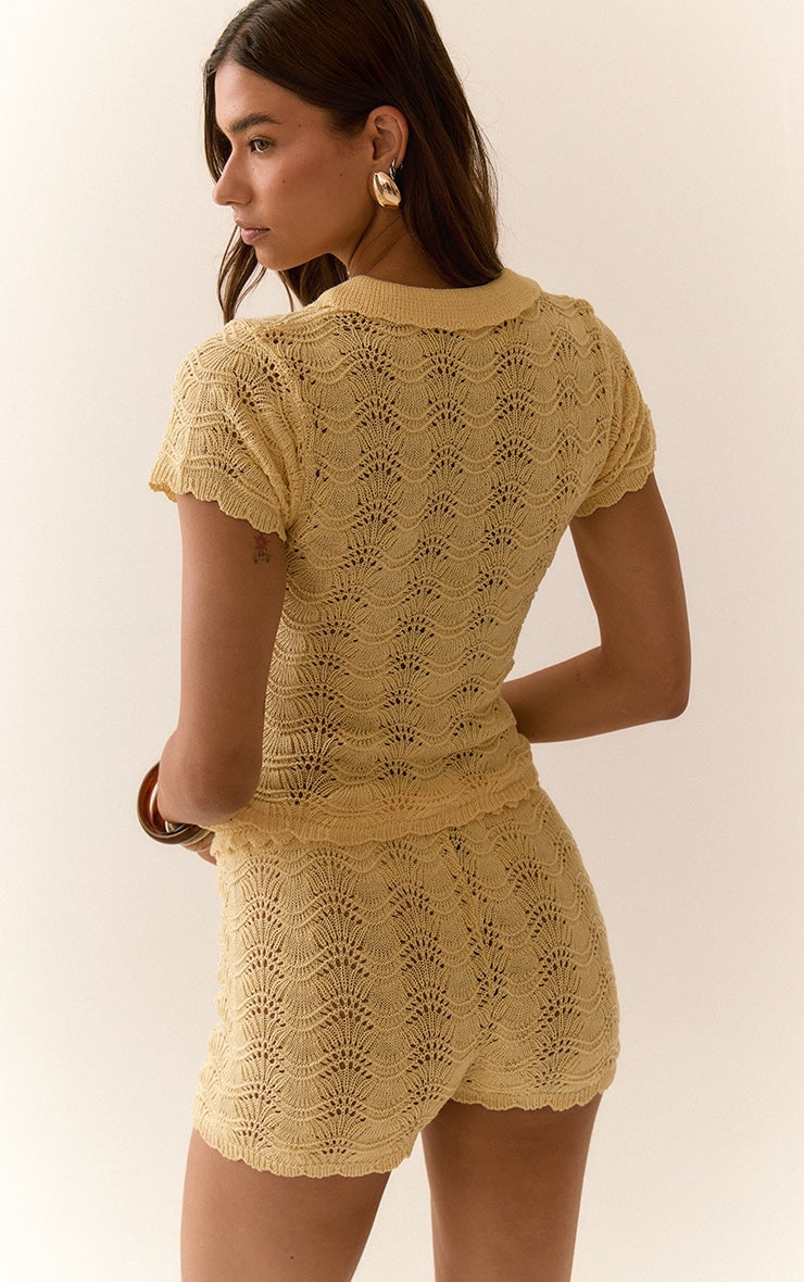 Top Polo Crochet Limón Mi tienda