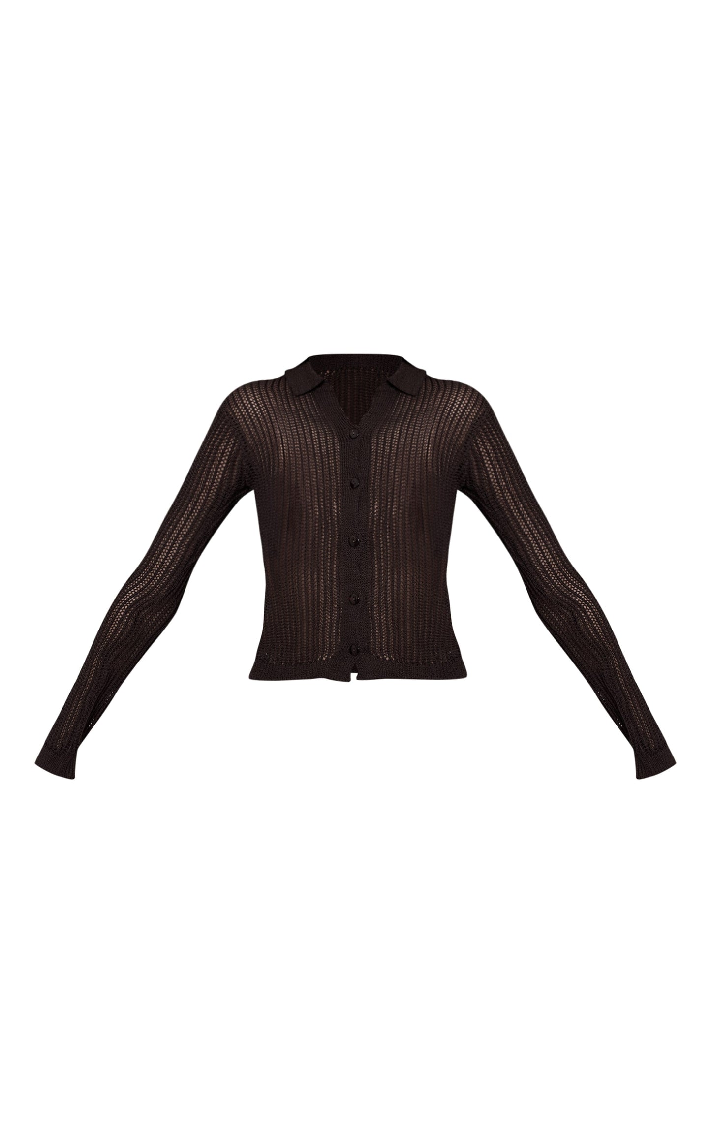 Cardigan Tejido Filigrana Chocolate Mi tienda