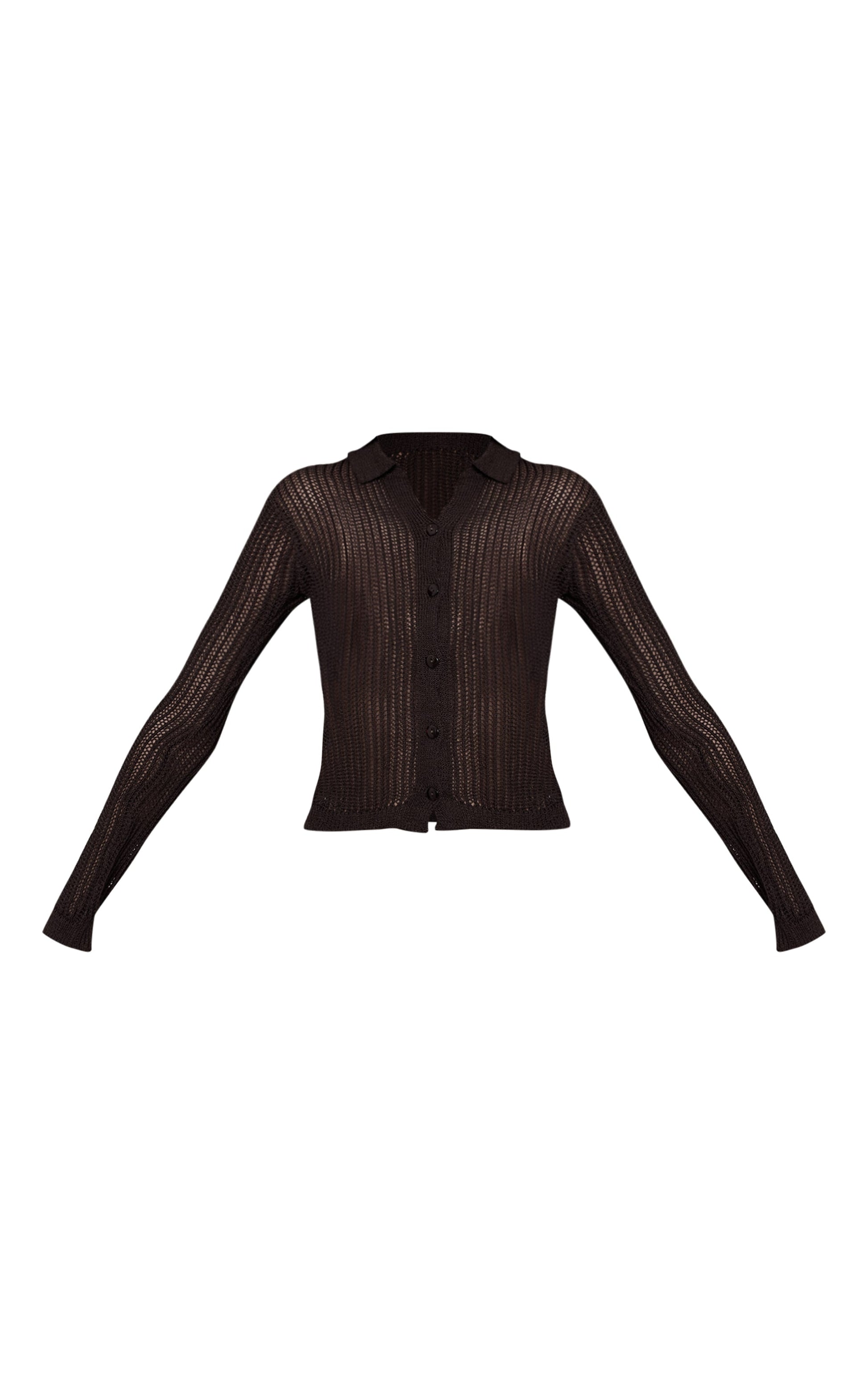 Cardigan Tejido Filigrana Chocolate Mi tienda