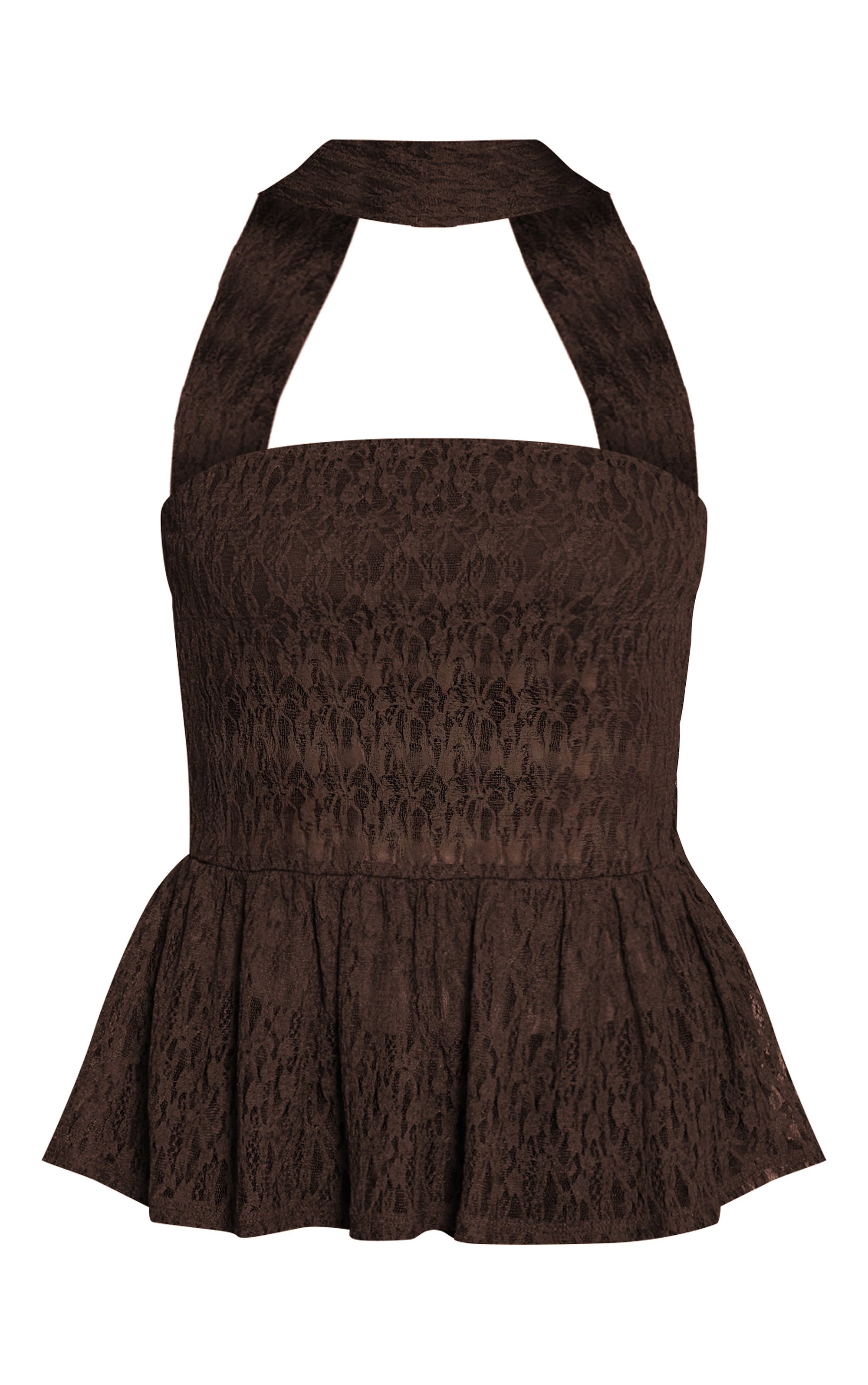 Top Bandeau Encaje Chocolate Mi tienda