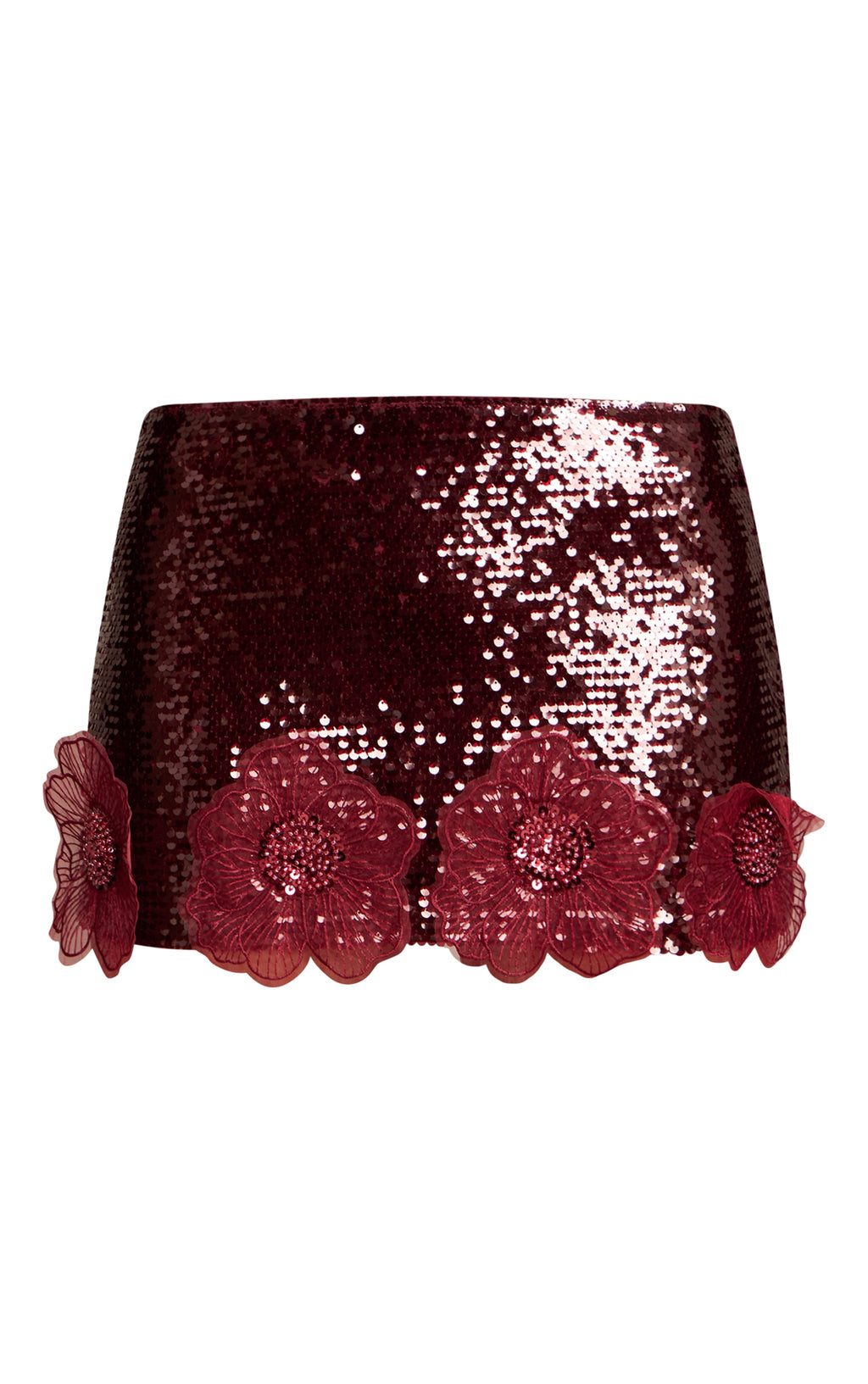 Falda Mini Burdeo Lentejuelas Mi tienda