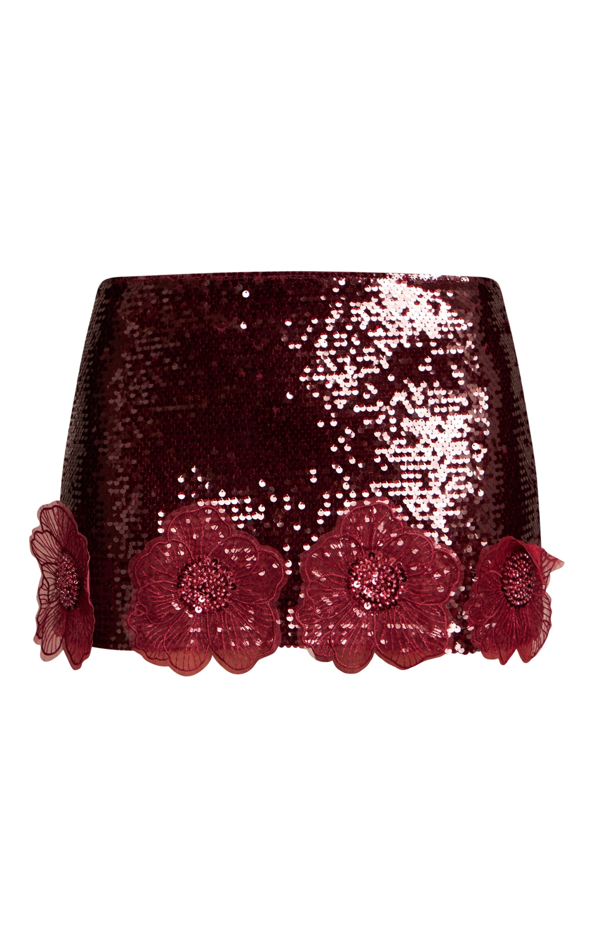 Falda Mini Burdeo Lentejuelas Mi tienda