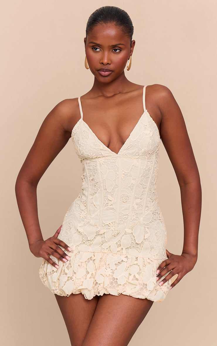 Vestido Mini Encaje Blanco Mi tienda