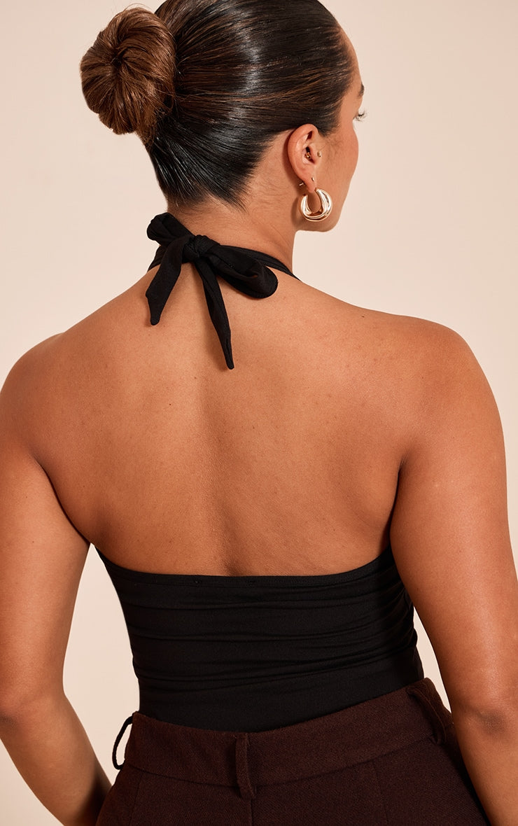 Bodysuit Shape Negro Halterneck Mi tienda