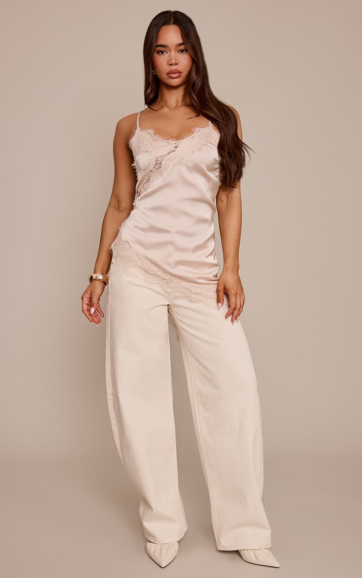 Blusa Blanca Encaje Seda Mi tienda