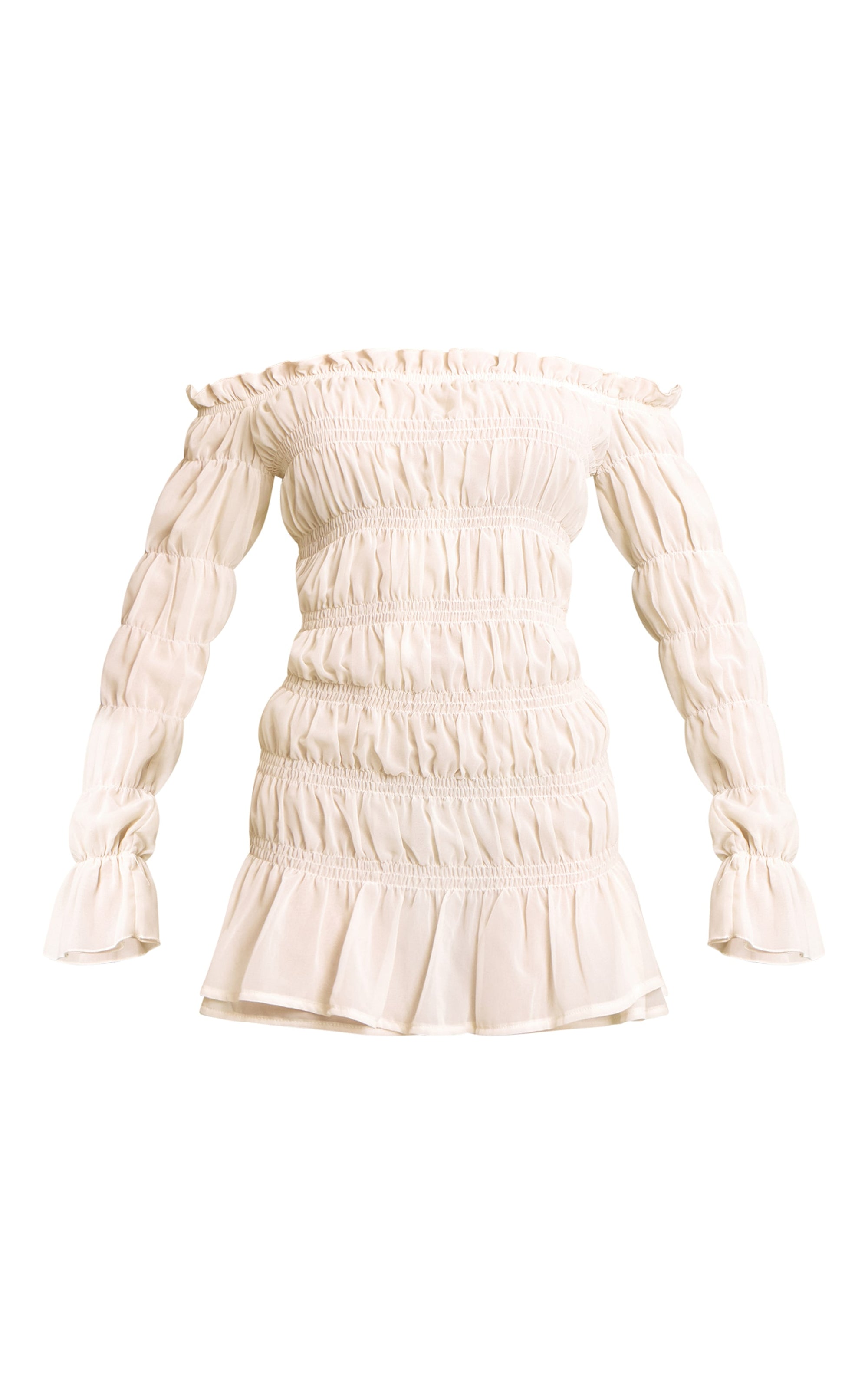 Vestido Beige Mini Manga