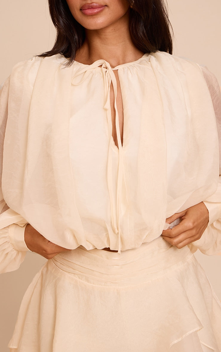 Vestido Beige Corto Transparente