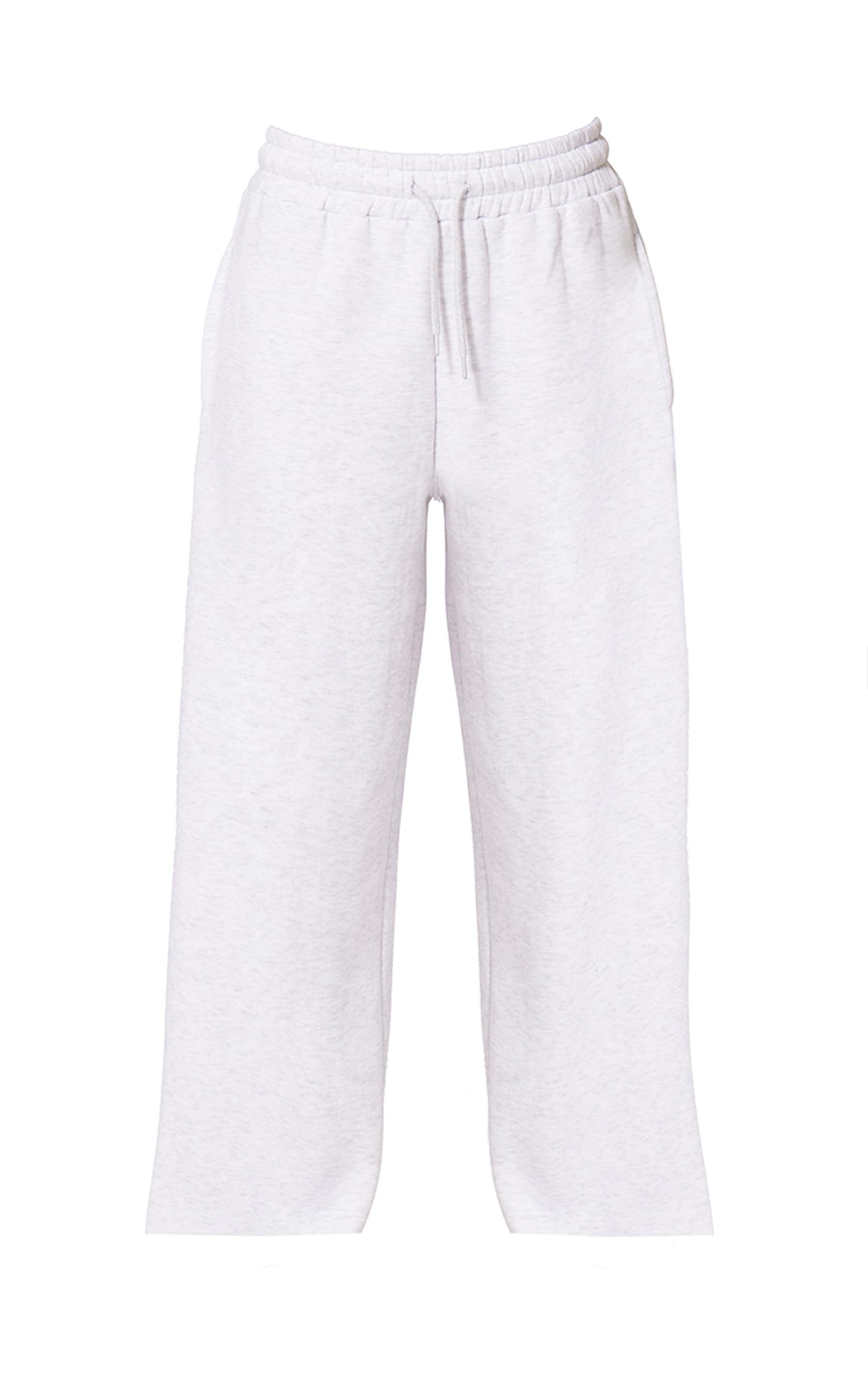 Pantalón Buzo Recto Gris Claro Mujer